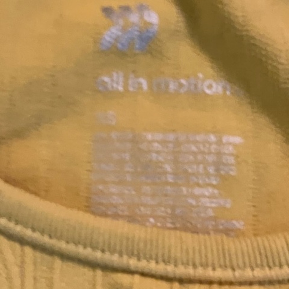 All In Motion Yellow Tank size XS - Picture 3 of 3